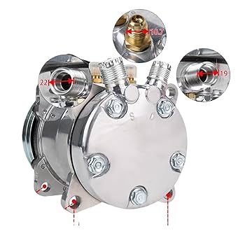 サンデン　エアコンコンプレッサー SD505 リビルト未使用品　モデル90653 サンデン エアコンコンプレッサー SD505 リビルト未使用品